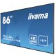 iiyama LH8642UHS-B3 visualizzatore di messaggi Pannello piatto per segnaletica digitale 2,17 m (85.6