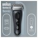 Braun Series 8 8413s Rasoio Elettrico Barba, Testina Con Rifinitore Di Precisione 3+1, Tecnologia Sonica E Adattamento Della Testina Di 40°, Wet&Dry 4