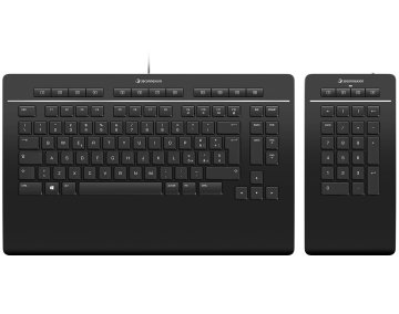 3Dconnexion Keyboard Pro tastiera Ufficio USB + Bluetooth QWERTY Italiano Nero