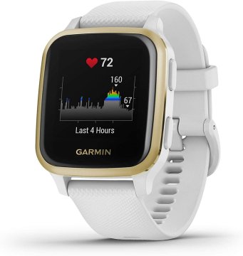 Garmin Venu SQ 3,3 cm (1.3") LCD 40 mm Digitale 240 x 240 Pixel Touch screen Oro, Bianco GPS (satellitare)