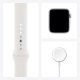 Apple Watch Serie 6 GPS, 40mm in alluminio argento con cinturino Sport Bianco 8