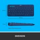 Logitech K380 Multi-Device Tastiera Bluetooth Wireless, Design Easy-Switch, Sottile, Portatile, 2 Anni di Batteria, Funziona con PC, Laptop, Windows, Mac, Android, iPad OS, Apple TV. Blu 9