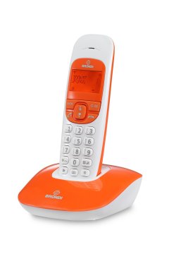 Brondi Nice Telefono DECT Identificatore di chiamata Arancione, Bianco
