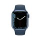 Apple Watch Series 7 GPS, 41mm Cassa in Alluminio Blu con Cinturino Sport Azzurro 3