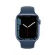 Apple Watch Series 7 GPS, 45mm Cassa in Alluminio Blu con Cinturino Sport Azzurro 3