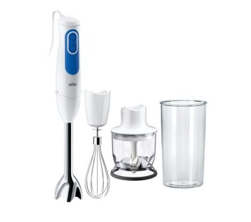 Braun MQ 3025 Spaghetti 600 L Frullatore ad immersione 700 W Blu, Bianco