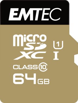 Emtec microSD Class10 Oro+ 64GB MicroSDXC Classe 10
