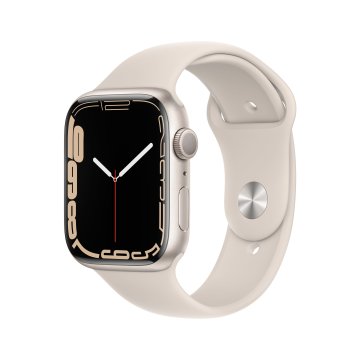 Apple Watch Series 7 GPS, 45mm Cassa in Alluminio Galassia con Cinturino Sport Galassia