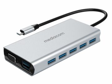 Mediacom MD-C317 replicatore di porte e docking station per laptop USB 3.2 Gen 1 (3.1 Gen 1) Type-C Alluminio