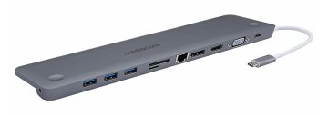 Mediacom MD-C322 replicatore di porte e docking station per laptop USB 3.2 Gen 1 (3.1 Gen 1) Type-C Grigio