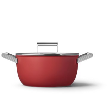 Smeg CKFC2411RDM pentola multifunzione Nero, Rosso Alluminio, Acciaio inox 4,6 L 24 cm