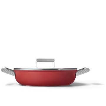 Smeg CKFD2811RDM pentola multifunzione Rosso Alluminio, Acciaio inox 3,7 L 28 cm