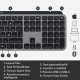 Logitech MX Keys Tastiera Wireless Illuminata Avanzata per Mac, Digitazione Tattile, Tasti Retroilluminati a LED, Bluetooth, USB-C, Batteria 10 giorni, Apple macOS, Struttura Metallica 10