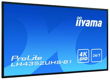 iiyama LH4352UHS-B1 visualizzatore di messaggi Pannello piatto per segnaletica digitale 108 cm (42.5") IPS 500 cd/m² 4K Ultra HD Nero Processore integrato Android 8.0 24/7