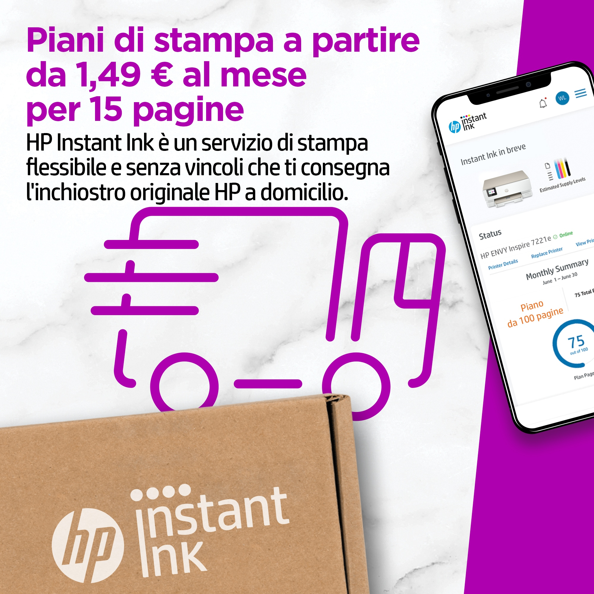 2H2N1B - HP ENVY Stampante multifunzione HP Inspire 7221e, Colore, Stampante  per Abitazioni e piccoli uffici, Stampa, copia, scansione, wireless; HP+;  Idoneo per HP Instant Ink; scansione verso PDF - Stampanti e