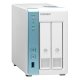 QNAP TS-233 server NAS e di archiviazione Mini Tower Collegamento ethernet LAN Bianco Cortex-A55 9