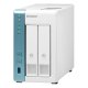 QNAP TS-233 server NAS e di archiviazione Mini Tower Collegamento ethernet LAN Bianco Cortex-A55 10