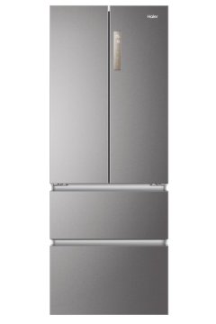 Haier HB17FPAAA frigorifero side-by-side Libera installazione 446 L E Platino, Acciaio inox