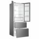 Haier HB17FPAAA frigorifero side-by-side Libera installazione 446 L E Platino, Acciaio inox 17