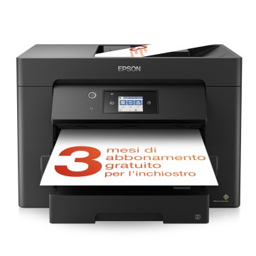 Epson WorkForce WF-7835DTWF, stampante multifunzione A3 getto d'inchiostro (stampa, scansione, copia), Display LCD 6,9 cm, Wi-Fi Direct, 3 mesi inchiostro incluso con ReadyPrint