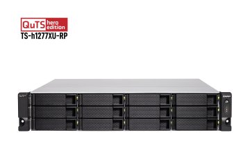 QNAP TS-h1277XU-RP NAS Armadio (2U) Collegamento ethernet LAN Nero, Grigio 3700X