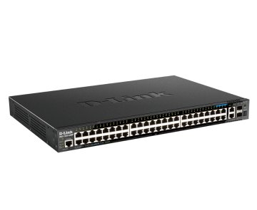 D-Link DGS-1520-52MP switch di rete Gestito L3 Gigabit Ethernet (10/100/1000) Supporto Power over Ethernet (PoE) 1U Nero