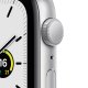 Apple Watch SE GPS, 44mm Cassa in Alluminio color Argento con Cinturino Sport Azzurro 3