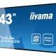 iiyama LE4340S-B3 visualizzatore di messaggi Pannello piatto per segnaletica digitale 109,2 cm (43