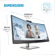 HP E34m G4 WQHD Curved USB-C Conferencing Monitor Monitor PC 12