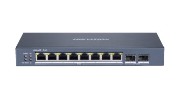 Hikvision DS-3E1510P-SI switch di rete Gestito L2 Gigabit Ethernet (10/100/1000) Supporto Power over Ethernet (PoE) Nero