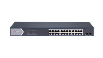 Hikvision DS-3E1526P-SI switch di rete Gestito L2 Gigabit Ethernet (10/100/1000) Supporto Power over Ethernet (PoE) Nero