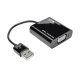 Tripp Lite U244-001-VGA cavo e adattatore video VGA (D-Sub) USB tipo A Nero 2