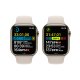 Apple Watch Series 8 GPS + Cellular 45mm Cassa in Acciaio Inossidabile color Oro con Cinturino Sport Band Galassia - Regular 8