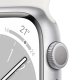 Apple Watch Series 8 GPS 45mm Cassa in Alluminio color Argento con Cinturino Sport Band Bianco - Regular 4
