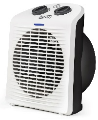 Nero & Decker BXSH2000E stufetta elettrica Interno Nero, Bianco 2000 W Riscaldatore ambiente elettrico con ventilatore