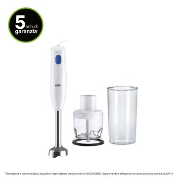 Braun MultiQuick 1 MQ10.201M Minipimer Frullatore ad immersione Bianco