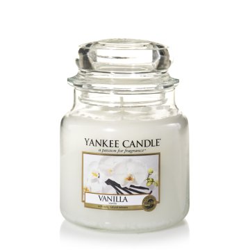 Yankee Candle Vanilla candela di cera Rotondo Vaniglia Bianco 1 pz