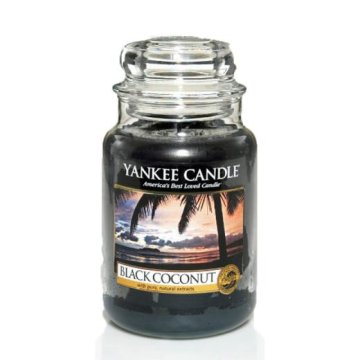 Yankee Candle Large Jar Nero Coconut candela di cera Rotondo Cocco Nero 1 pz