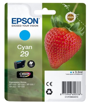 Epson Strawberry 29 C cartuccia d'inchiostro 1 pz Originale Resa standard Ciano