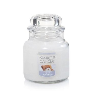 Yankee Candle Soft Blanket candela di cera Cilindro Ambra, Cocoa, Muschio Bianco 1 pz