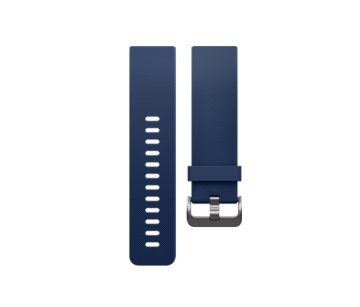 Fitbit FB159ABBUL accessorio indossabile intelligente Band Blu Elastomero, Acciaio inossidabile