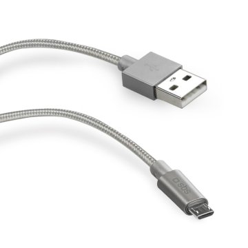 SBS TECABLEMICROBS cavo USB USB 2.0 1 m USB A Micro-USB A Argento