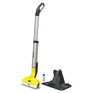 Kärcher FC 3 Cordless Scopa elettrica Batteria Bagnato Senza sacchetto Nero, Argento, Giallo