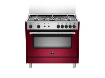 Bertazzoni La Germania Americana AMN965GVIV cucina Elettrico/Gas Gas Rosso A+