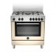 Bertazzoni La Germania Americana AMN855ECRV cucina Elettrico Gas Crema, Acciaio inox A 2