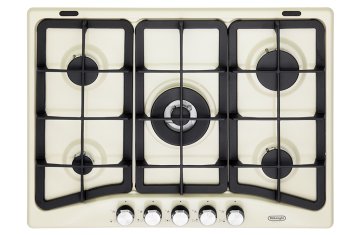 De’Longhi PFC 57 GH piano cottura Crema Da incasso 68 cm Gas 5 Fornello(i)