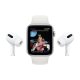 Apple Watch Serie 6 GPS, 44mm in alluminio argento con cinturino Sport Bianco 9