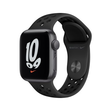 Apple Watch Nike SE GPS, 40mm Cassa in Alluminio Grigio Scuro con Cinturino Sport Antracite/Nero