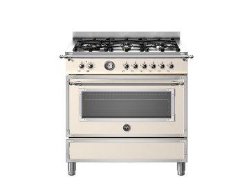 Bertazzoni HER96L1EAVT cucina Elettrico Gas Beige, Acciaio inox A