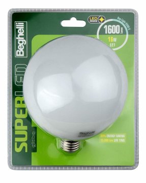 Beghelli Super LED Lampadina a risparmio energetico Luce diurna 6500 K 16 W E27 F